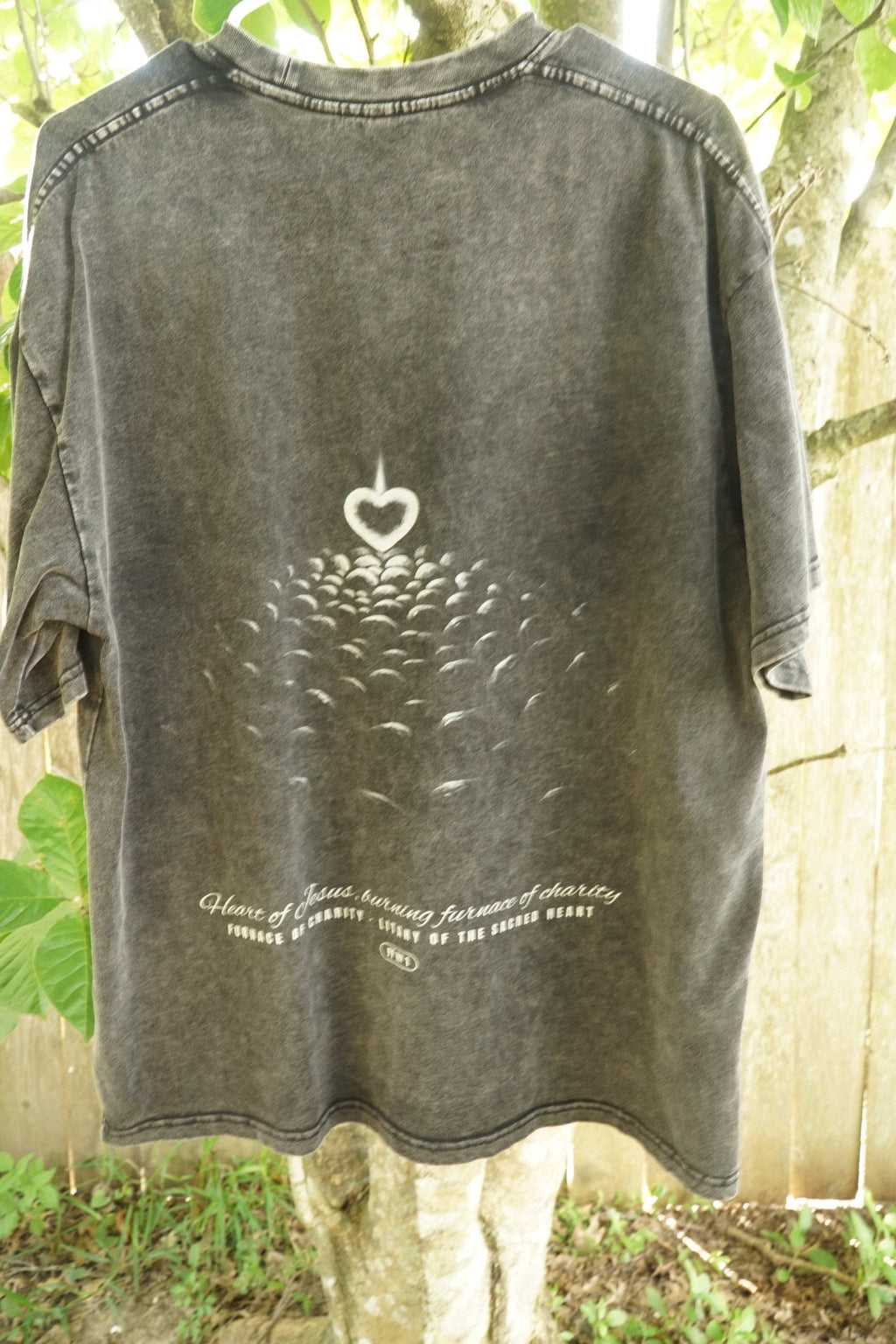 Furnace of Charity washed black heavyweight tee
