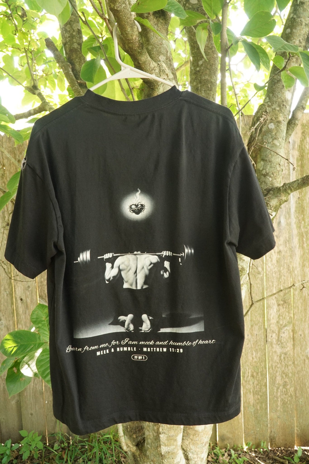 Meek and Humble black heavyweight tee