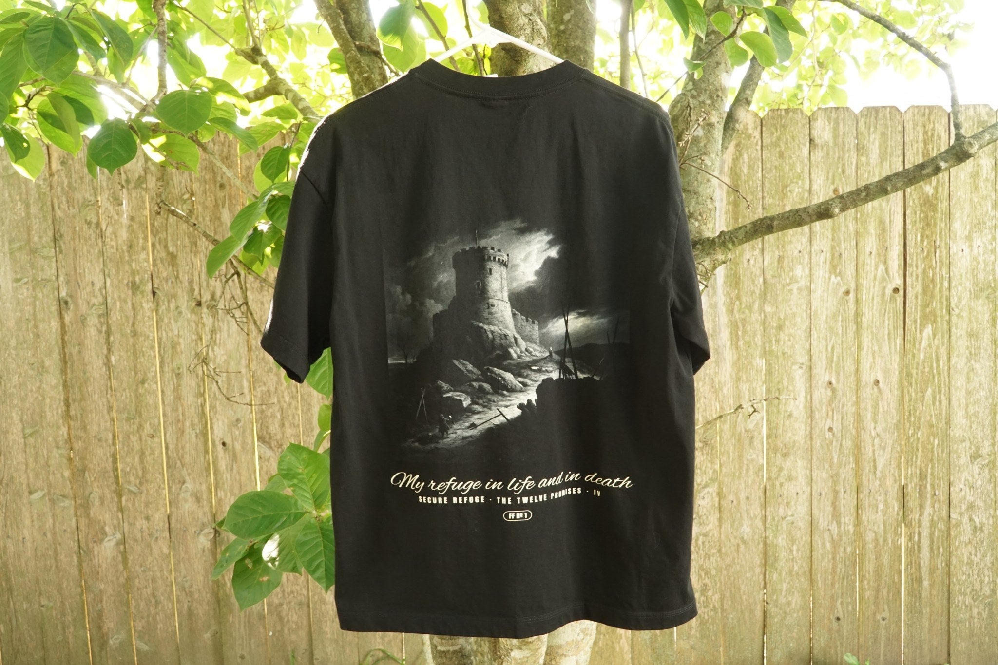 Secure Refuge black heavyweight tee
